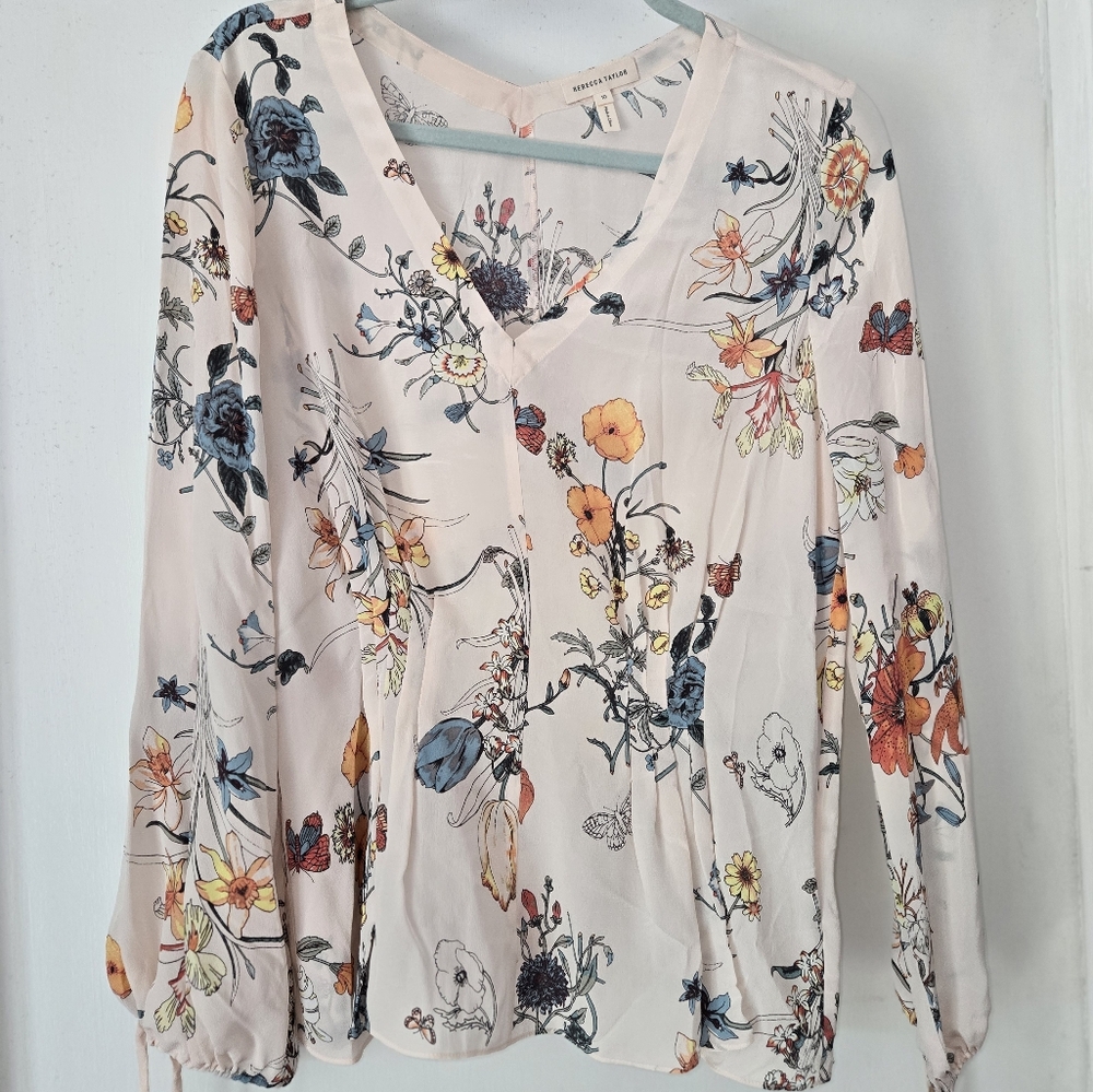 REBECCA TAYLOR 100% Silk Blouse